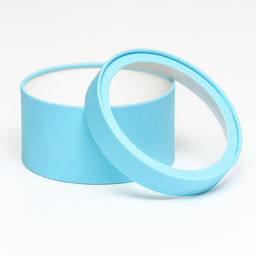 Подарочная коробка Аквамарин голубой, завальцованная с окном, 18 х 10 см