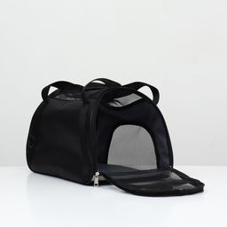 Сумка-переноска сетчатая, 48 х 26 х 31 см, черная - Пижон фото 4