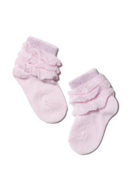Цена за 2 пары Conte-kids Модные хлопковые носки TIP-TOP для самых маленьких св.розовый