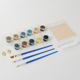 Картина по номерам с подрамником и поталью «Золотые рыбки», 20×30 см