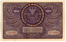Банкнота 1000 марок 1919 года Польша