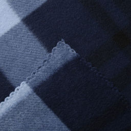 Плед Экономь и Я Клетка цв.синий, 150*130 см, пл.160 г/м2, 100% п/э, флис  фото 3