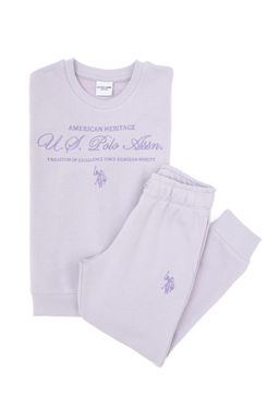 K_z _ocuk Lila Pijama Tak_m_ Sepette S_rpriz _ndirim
