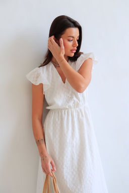 Martichelli Платье хлопковое белое  фото 11