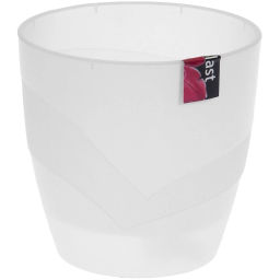 Цена за 2 шт. Кашпо для цветов пластиковое 2л d-15см "Грация" со вставкой прозрачный