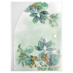 Папка для документов пластиковая арт. 65844/ 12 ЛИСТЬЯ (полипропилен, формат А4, 23x32 см, 2 отделение (-я), кнопка, внутренние папки-уголки, печать фольгой, полноцветный дизайн, УФ-печать)