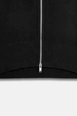 CHAQUETA CORTA PUNTO CREMALLERA / Negro - Zara фото 8