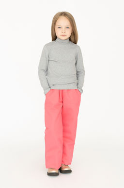 Брюки на поясе демисезонные розовые