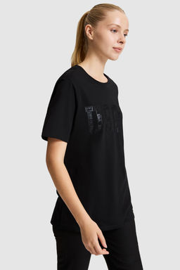 Kad_n Siyah Bisiklet Yaka Basic Ti__rt - U.s. polo assn фото 4