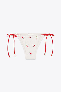 EMBROIDERED BIKINI BOTTOMS - Zara фото 4