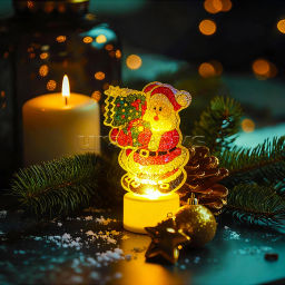 Свеча декоративная Новогодняя сказка - Снеговичок фото 7