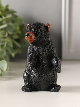 Фигурка «Медведь стоя», 9.5×5.5×5.5 см, чёрный