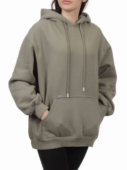 2610 GRAY GREEN Толстовка женская (85% хлопок, 10% полиэстер, 5% спандекс) - Fashion фото 2