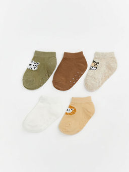 Desenli Erkek Bebek Patik ?orap 5li