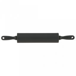 Скалка силиконовая Монпансье 31,5см, д4,3см, рабочая длина 17,5см, пластмассовые ручки, цвета в ассортименте: фуксия; салатовый, красный, розовый; черный; темно-серый, в п/эт пакете (Китай) - Домашняя мода фото 3