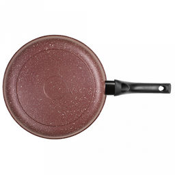 Сковорода-гриль с тефлоновым покрытием д26см "Шоколад", h7см, s0,4см, ручка из термостойкого пластика (Россия)