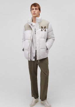 M Logo Bask?l? Gri Sisme Mont