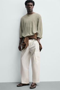 PANTAL?N CARGO REGULAR FIT / Blanco roto - Zara фото 6