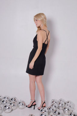 Платье чёрное на тонких бретелях - Martichelli фото 14