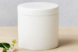 Банка для сыпучих продуктов, 1 л, фарфор P, белая, Diamonds