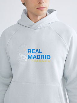 Uzun Kollu Real Madrid Bask?l? Erkek Hoodie