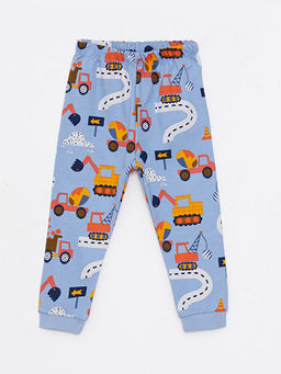 Bisiklet Yaka Uzun Kollu Bask?l? Pamuklu Erkek Bebek Pijama Tak?m - Waikiki фото 3