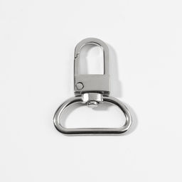 Цена за 2 шт. Карабин металлический, 42×30 мм / 25×2.5 мм, 5 шт., цвет серебряный