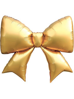 Цена за 2 шт. Воздушный шар фольгированный 39" «Бант», матовый