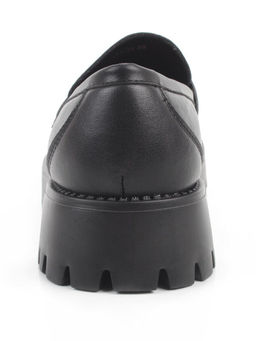 03-S77-48 BLACK Лоферы женские (натуральная кожа)