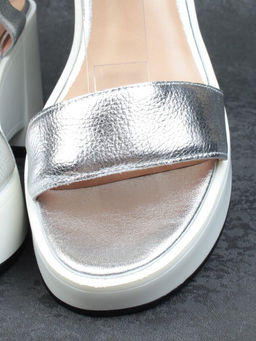 08-QL6989-1B WHITE Босоножки женские (натуральная кожа)