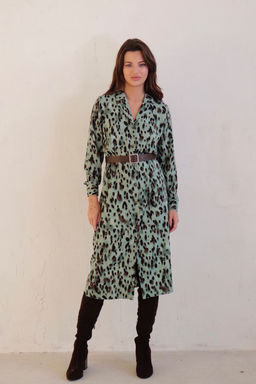 Платье-рубашка с английским воротником принт - Martichelli фото 126