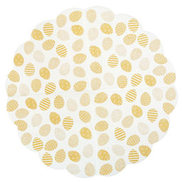 Салфетки бумажные Art Bouquet Rondo д32см, 3-х слойные, 12 штук в упаковке, 100% целлюлоза, Пасхальные яйца. Золото (Россия) - Домашняя мода фото 3