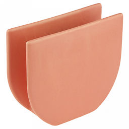 Ваза керамическая "Баухаус" 700мл, 19,5х6х17см, горло 9,8х2,5см, глянец, противоскользящие накладки, персиковый, в коробке (Китай)