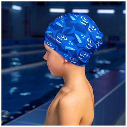 Шапочка для плавания детская ONLYTOP Swim «Акулы», тканевая, обхват 46-52 см