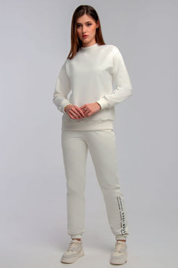 Арт. 2532 Костюм с брюками женский 44-50 (4 шт) Цвет:верх-молочный, низ-молочный - Калинка фото 15