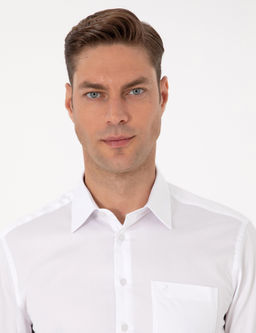 Beyaz Regular Fit Uzun Kollu Basic G_mlek