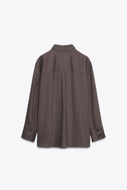 OVERSIZE STRIPED SHIRT ZW COLLECTION - Zara фото 6