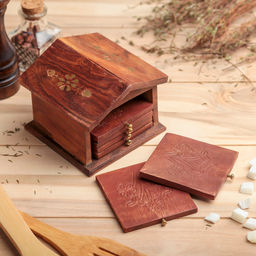 Подставка под горячее «Домик», 6 шт., 8.5×10×10 см, дерево