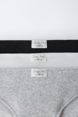 9-14 A?OS/ PACK TRES BRAGUITAS ETIQUETA / Blanco / Negro - Zara фото 2