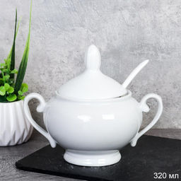 Сахарница 320 мл с ложкой / EDC-6479 /уп 36/