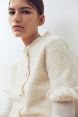 Cardigan de punto boucle