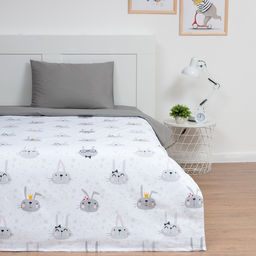 Покрывало 1.5-спальное «Этель» Funny rabbits, 145×210 см, хлопок 100%
