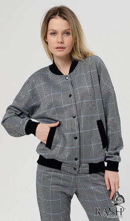 Бомбер "Лидс" серо-голубой Цвет:как на фото