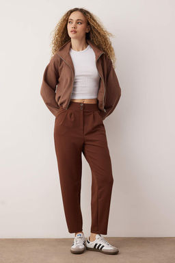 Siyah Havuc Kal?p Orme Pantolon TWOAW26PL00017 - Trendyolmilla фото 5