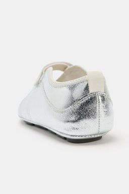 BAILARINA DEPORTIVA PIEL METALIZADA / Plata