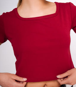 Топ #ОКТ075002, бордовый - Dommod фото 5