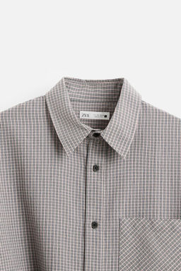 TEXTURED CHECK SHIRT - Zara фото 9