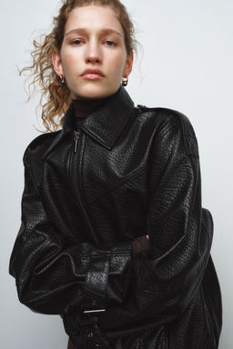 FAUX LEATHER BOMBER JACKET ZW COLLECTION - Zara фото 7