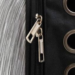 Рюкзак для переноски животных с окном для обзора, 32 х 25 х 42 см, серебристо-чёрный - Пижон фото 6