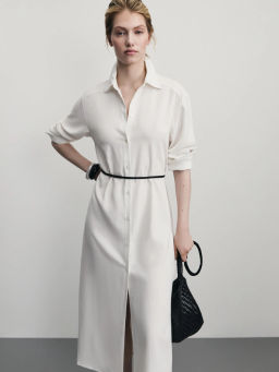 Платье-рубашка изо льна / Zarina  фото 2